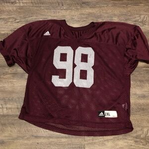 FREE SHIPPING Burgundy and White College Practice Jersey